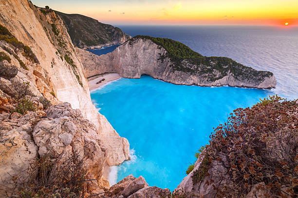 istock Shipwreck beach on Zakynthos Island at sunset 510152842