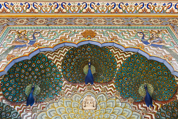 джайпур городской дворец искусства работы - jaipur city palace стоковые фото и изображения