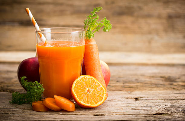 Carrot juice stock photo