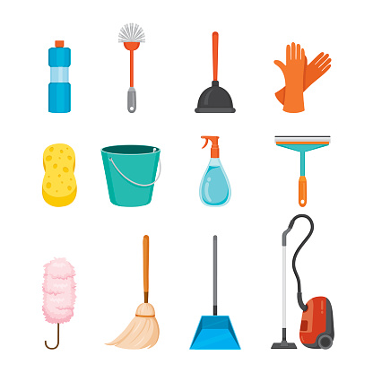 Housework, Appliance, Domestic Tools, Computer Icon, Cleaning, Symbol, Icon Set, Spring Season