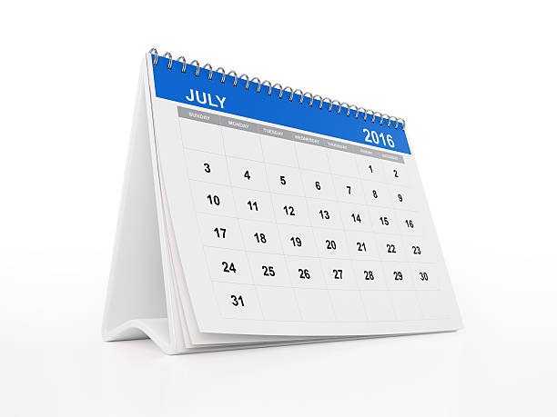 istock Blue Monthly Desktop Calendar: July 510155292