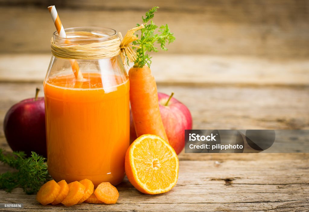 Carrot juice Apple - Fruit Stock Photo