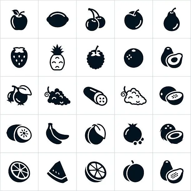 Vector illustration of Fruit Icons