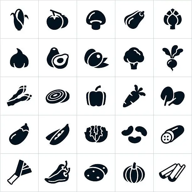 Vector illustration of Vegetable Icons