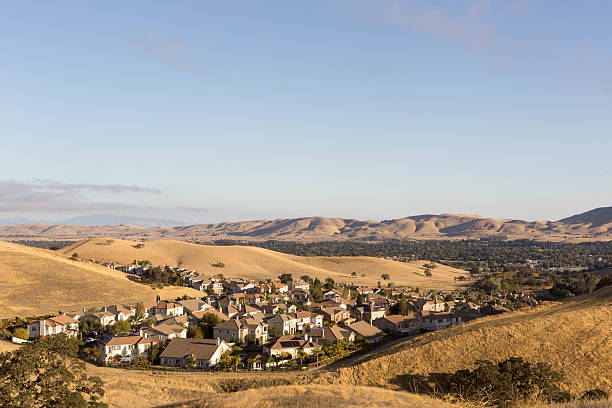 Subdivision in the Hills Suburban Houses in the Bay Area of California contra costa county stock pictures, royalty-free photos & images