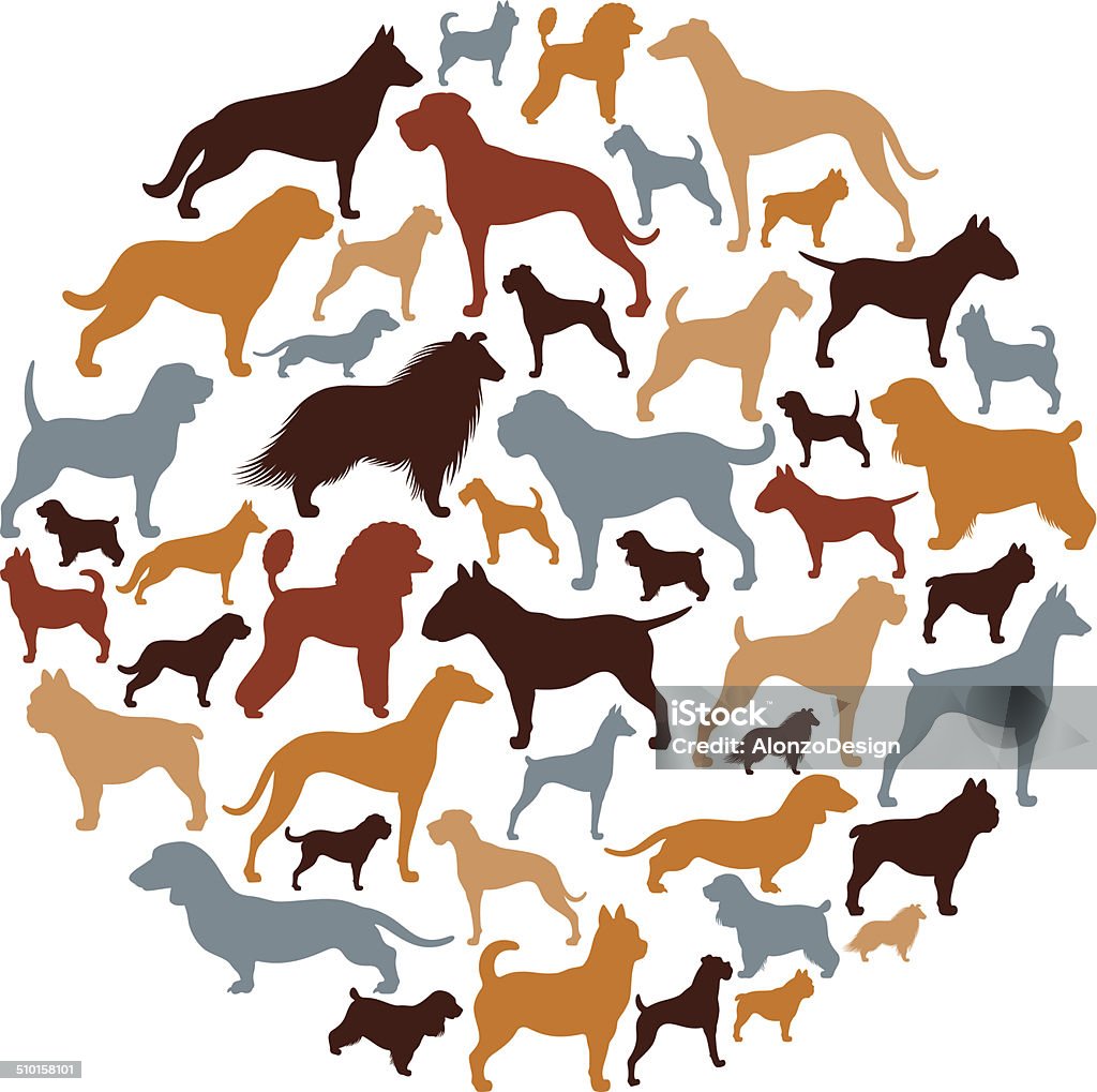 Dogs Collage High Resolution JPG,CS6 AI and Illustrator EPS 10 included. Each element is named,grouped and layered separately. Very easy to edit.  Dog stock vector