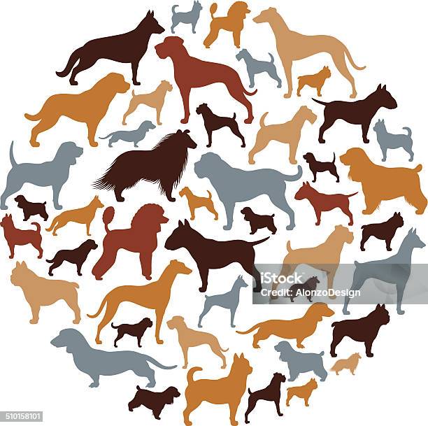 Dogs Collage Stock Illustration - Download Image Now - Dog, Composite Image, Basset Hound