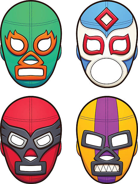 ilustrações de stock, clip art, desenhos animados e ícones de mexicana máscaras de luta - wrestling mask