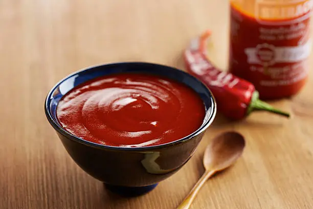 Photo of Bowl of sriracha sauce