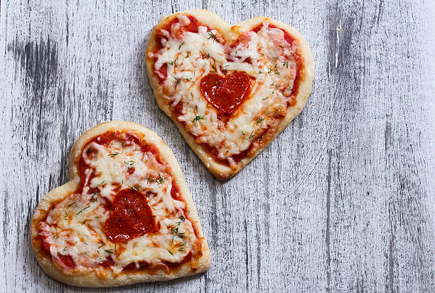 istock Heart shaped Pizza for Valentines day 510162850