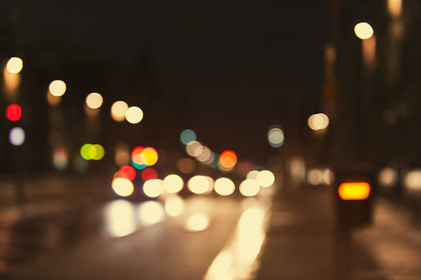 istock Artistic style - Defocused, blurred urban abstract traffic background 510163038