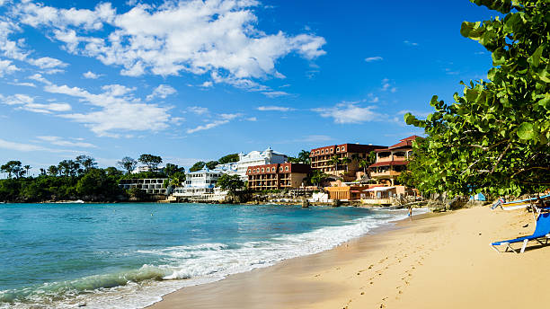 Dominican Republic - Sosua Bay Landscape of the Sosua Bay puerto plata stock pictures, royalty-free photos & images