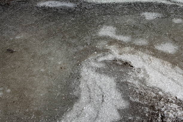 istock Frozen water in ditch, Winter 510165684