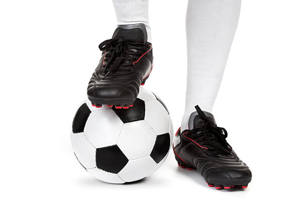 istock Football player with ball on white 510173440