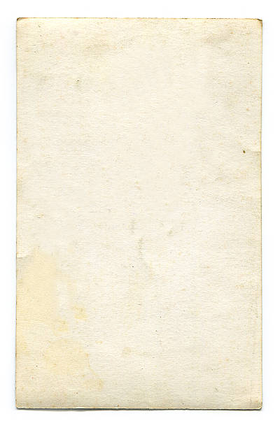 antigo cartão-postal em branco com o traçado de recorte - yellowed - fotografias e filmes do acervo