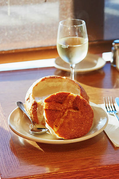istock San Francisco clam chowder served in a bread bowl 510174392