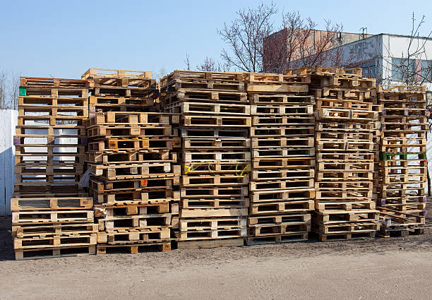 istock The big stack of wooden cargo pallets 510180143
