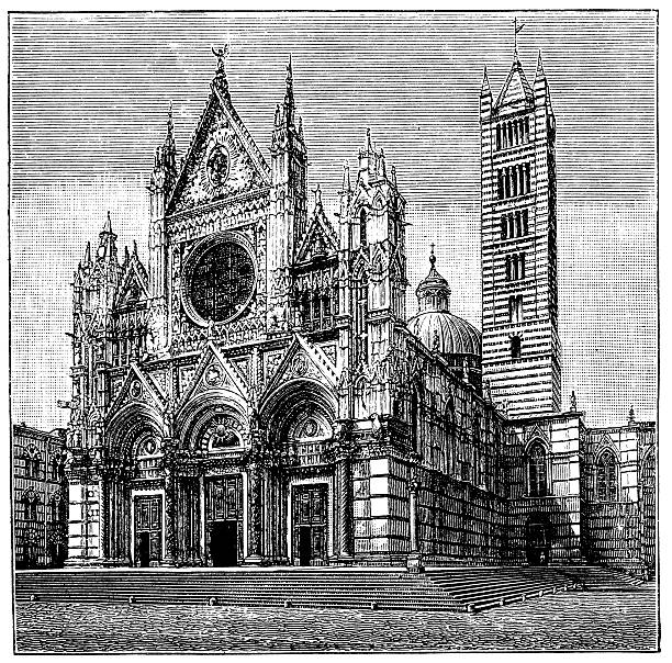 istock Antique illustration of Siena Cathedral 510180205