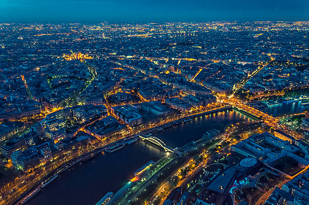 Paris view from Eiffel Tower,France
