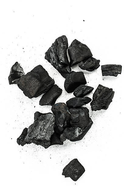 Charcoal isolated stock photo