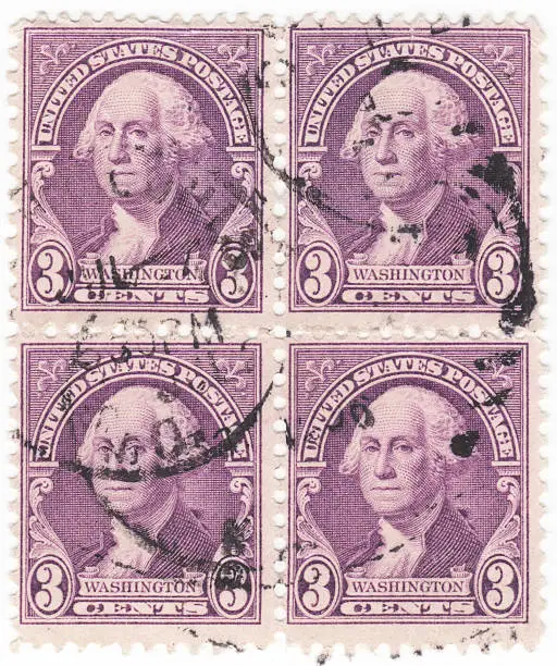 George Washington 1932 purple tone 3 cent stamp