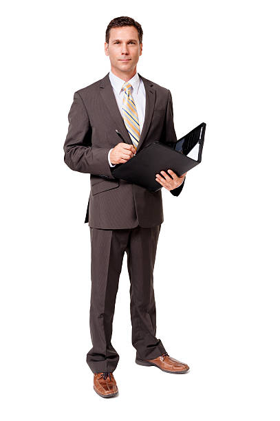 istock Businessman with Portfolio Isolated on White Background 510183037