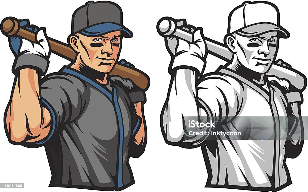Batter UP! This is a clean vectored image of a baseball player.  Great for any school or mascot driven design! Baseball Player stock vector