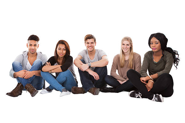 istock Multiethnic College Students Sitting In A Row 510185487