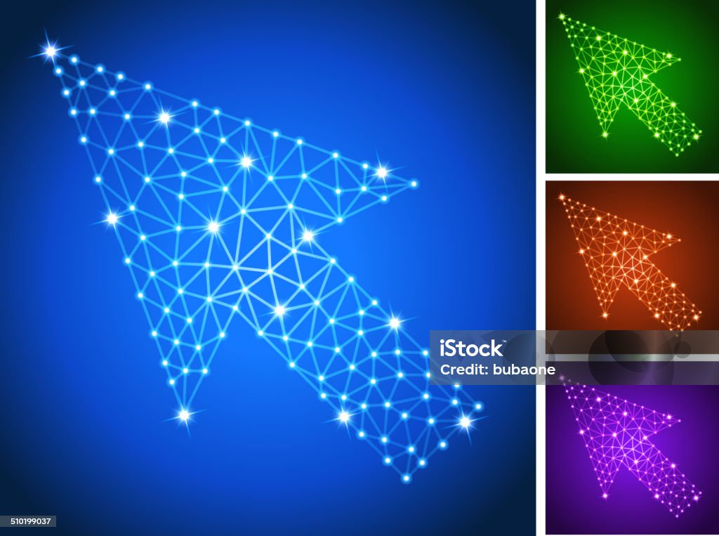 Connection Point Cursor Cursor On Triangular Nodes Connection Structure Vector Art Stock ...