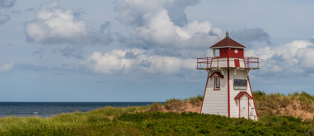 Panorama of Covehead Lighthouse in Stanhope (Prince Edward Island, Canada)