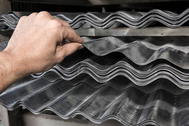 istock Corrugated sheets of metal 510200637