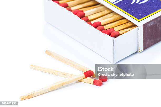 Matches Isolated Stock Photo - Download Image Now - Box - Container, Burning, Burnt