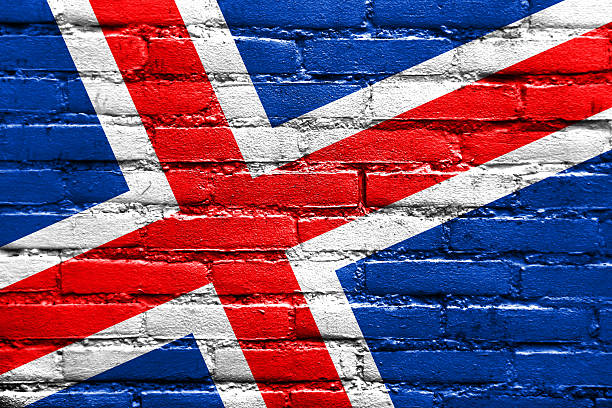 istock Iceland Flag painted on brick wall 510203943