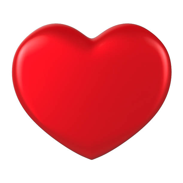 istock 3D red Heart Shape on a white background 510205127