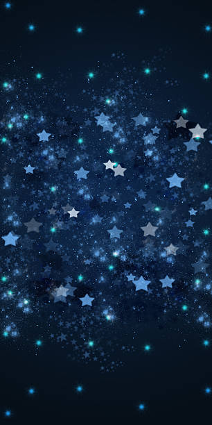 istock christmas stars on blue   background banner 510205487