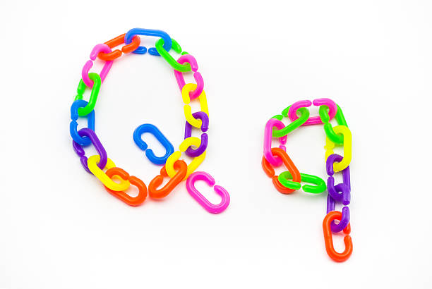 istock Q and q Alphabet, Created by Colorful Plastic Chain 510205711