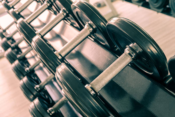istock Set of Fixed-weight dumbbells 510212302