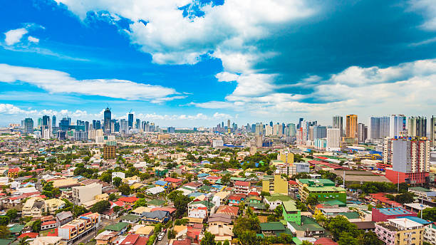 Metro Manila skyline during the day stock photo