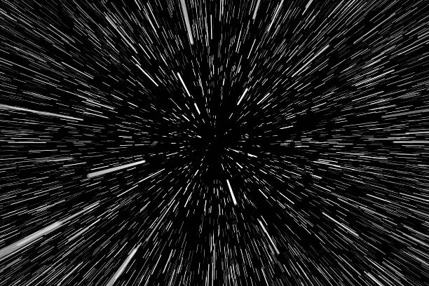 Stars, Light Motion in Space Illustration for background. Lights moving in Space. distorted image stock pictures, royalty-free photos & images