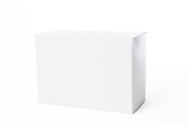 istock Isolated shot of closed white blank box on white background 510218294