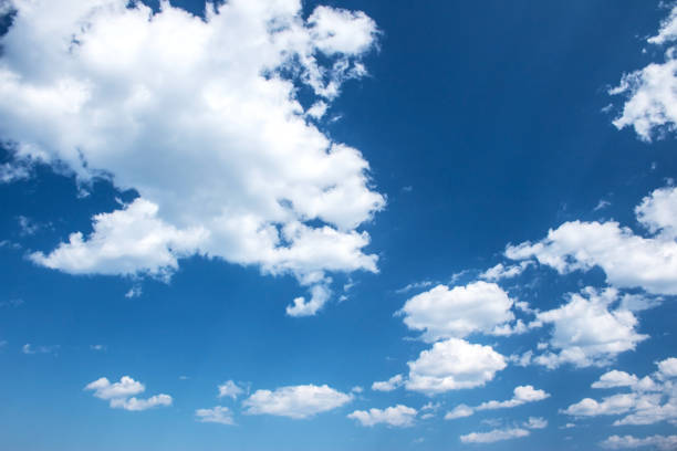 istock Fluffy clouds on the blue sky 510221429