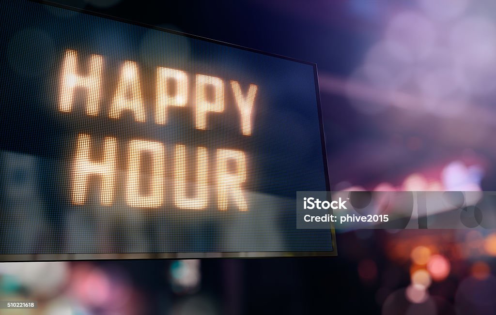 Affichage LED - Photo de Happy Hour libre de droits