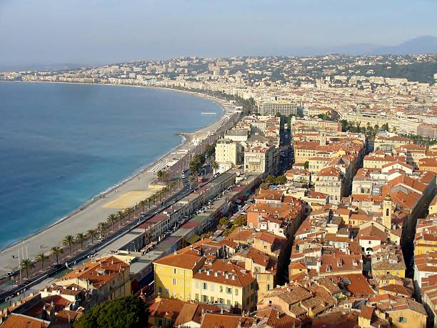 istock Panoramic view of Nice coastline and beach. 510222266
