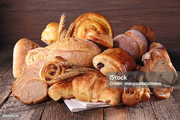 Assorted Pastry And Bread Stock Photo - Download Image Now - Bread, Bakery, Baked Pastry Item