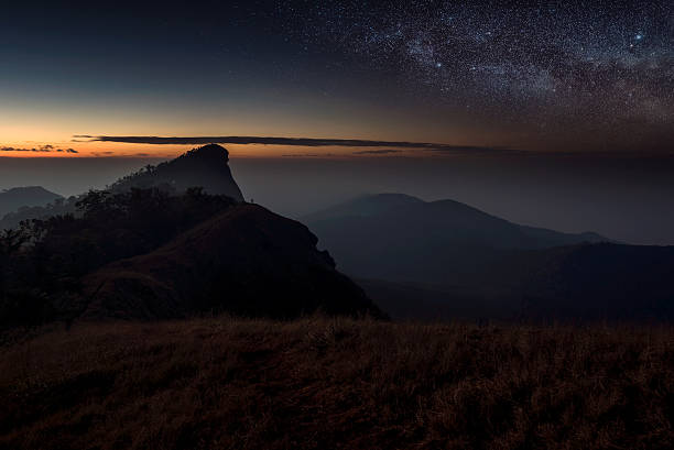 istock Milky way galaxy with Bright Stars and space dust 510222974