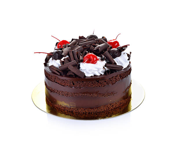 istock Chocolate cake  on white background 510223724