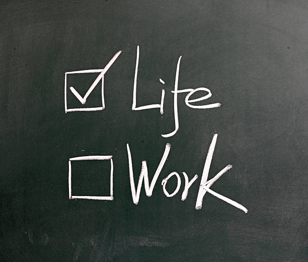 istock choosing life,life or work concept on blackboard 510224515