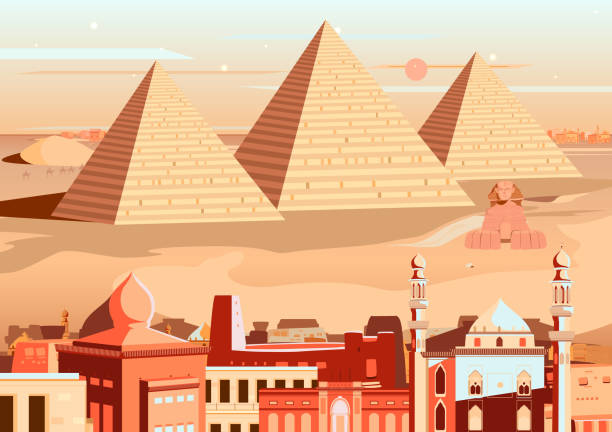 ギザのピラミッドやスフィンクス、エジプト - egypt cairo islam mosque点のイラスト素材／クリップアート素材／マンガ素材／アイコン素材