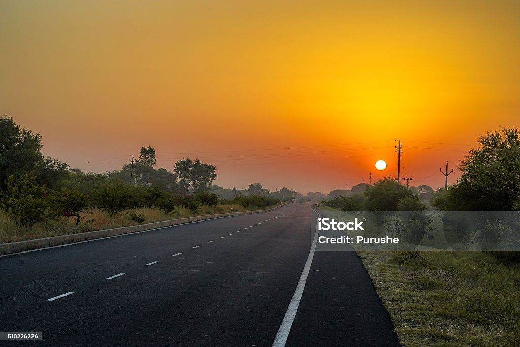 Summer morning in Central India A summer morning on the National highway in Central India near Indore, Madhya Pradesh Indore Stock Photo
