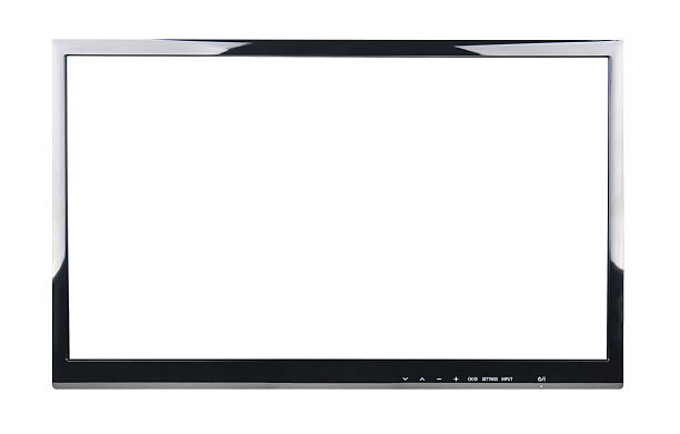 istock wide screen TV isolated on a white 510226757